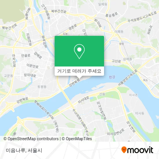 미음나루 지도