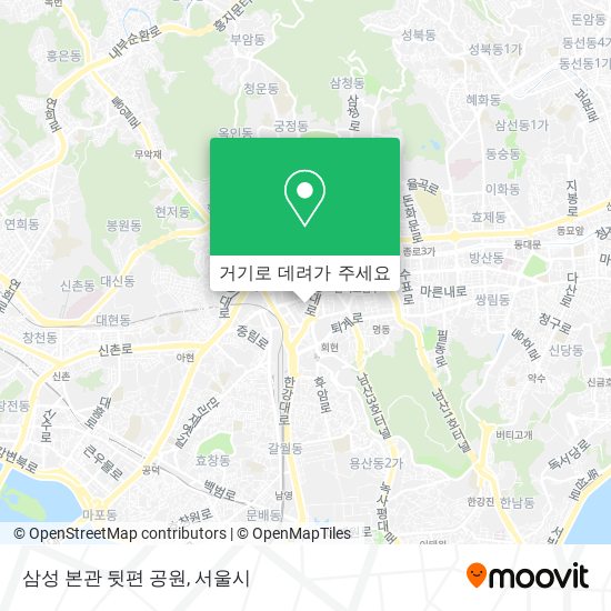 삼성 본관 뒷편 공원 지도
