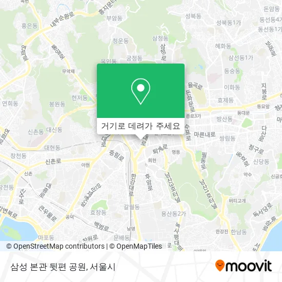 삼성 본관 뒷편 공원 지도