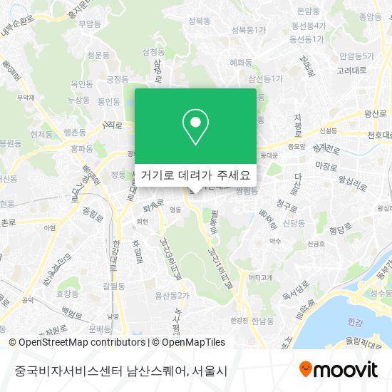 중국비자서비스센터 남산스퀘어 지도