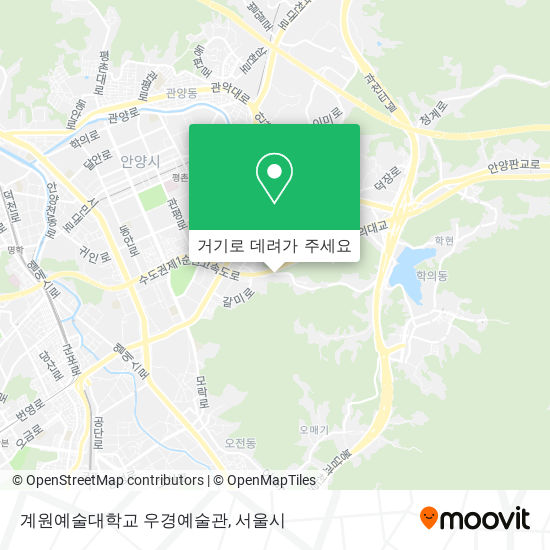 계원예술대학교 우경예술관 지도