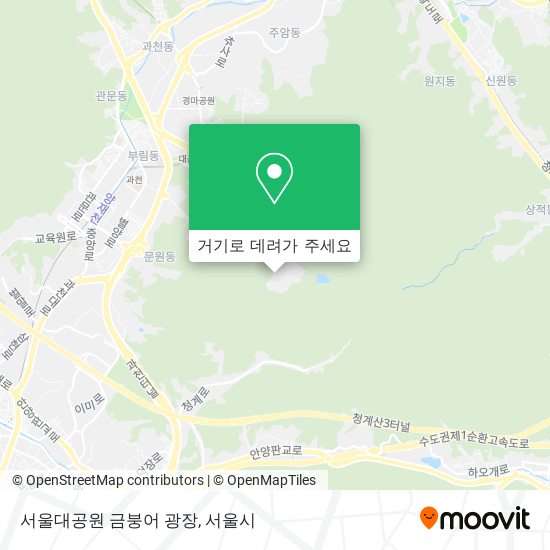 서울대공원 금붕어 광장 지도