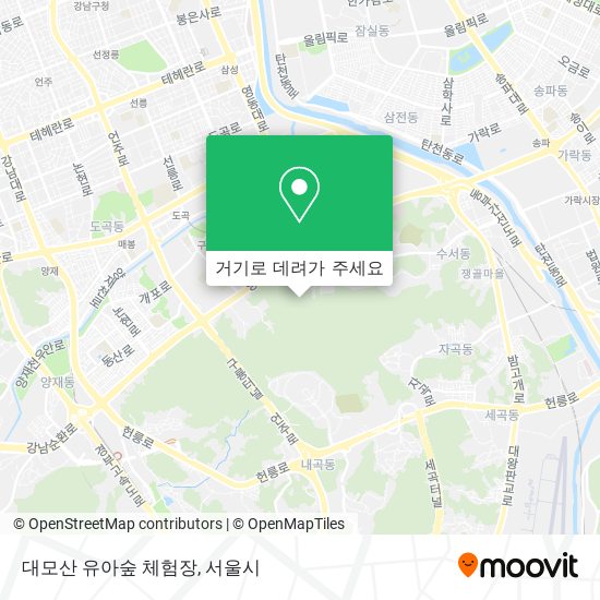대모산 유아숲 체험장 지도
