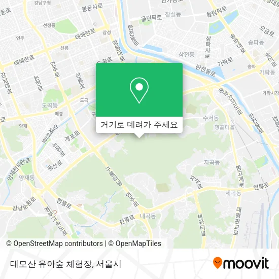 대모산 유아숲 체험장 지도