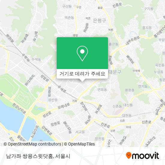 남가좌 쌍용스윗닷홈 지도