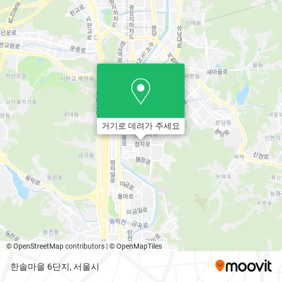 한솔마을 6단지 지도