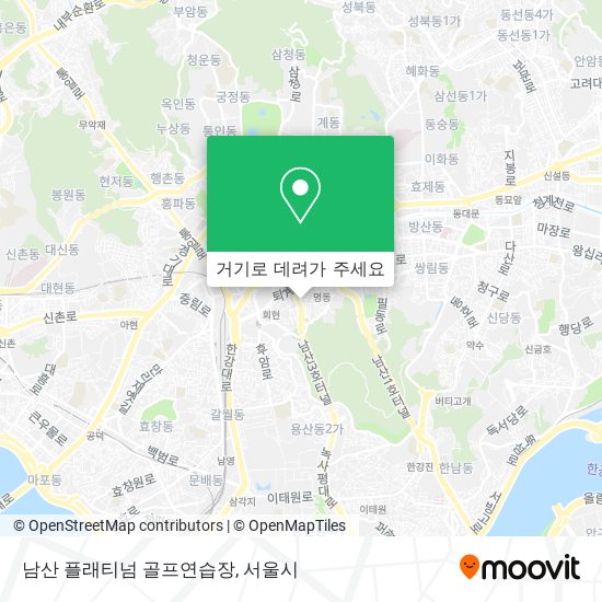 남산 플래티넘 골프연습장 지도