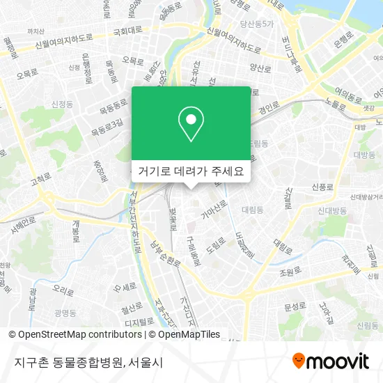 지구촌 동물종합병원 지도