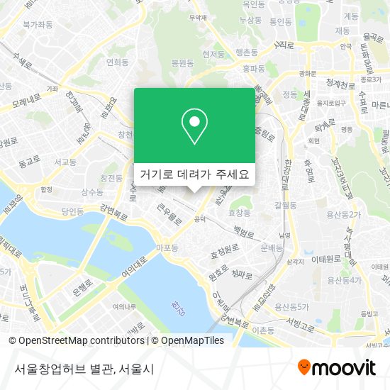 서울창업허브 별관 지도