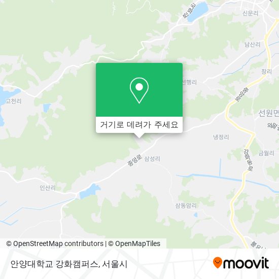 안양대학교 강화캠퍼스 지도