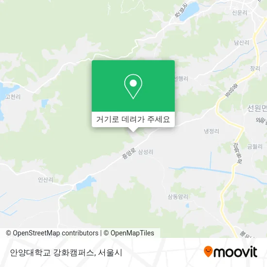 안양대학교 강화캠퍼스 지도