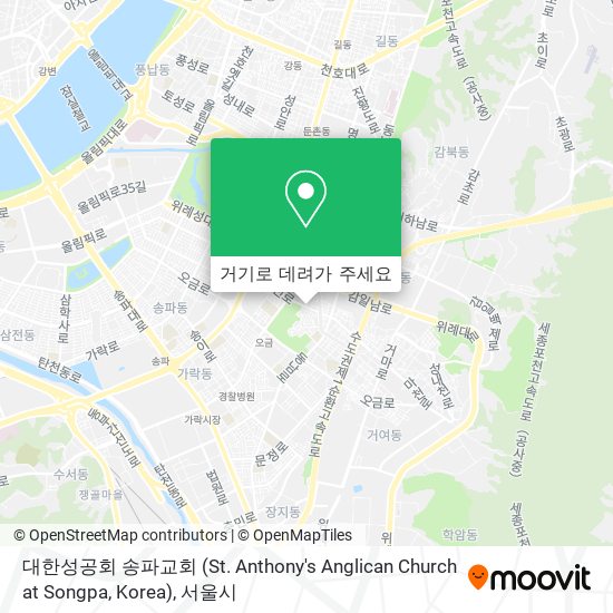 대한성공회 송파교회 (St. Anthony's Anglican Church at Songpa, Korea) 지도