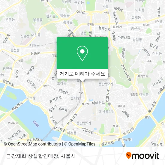 금강제화 상설할인매장 지도