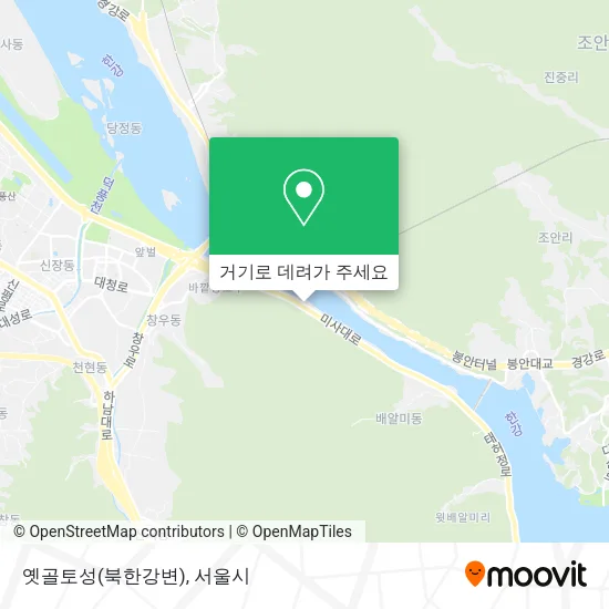 옛골토성(북한강변) 지도