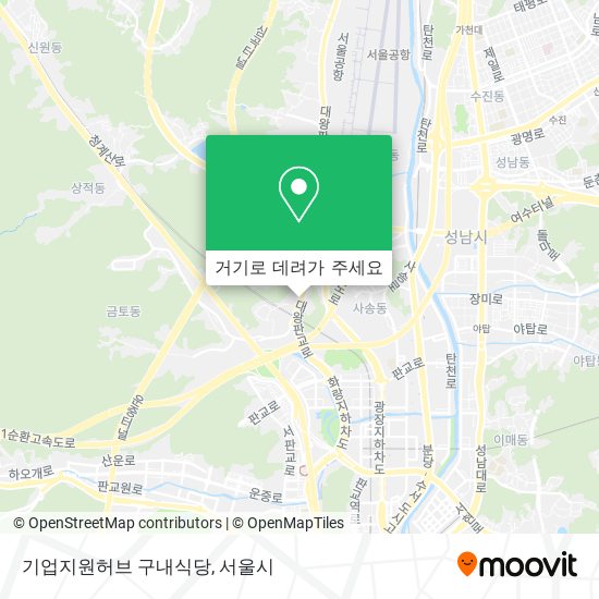 기업지원허브 구내식당 지도