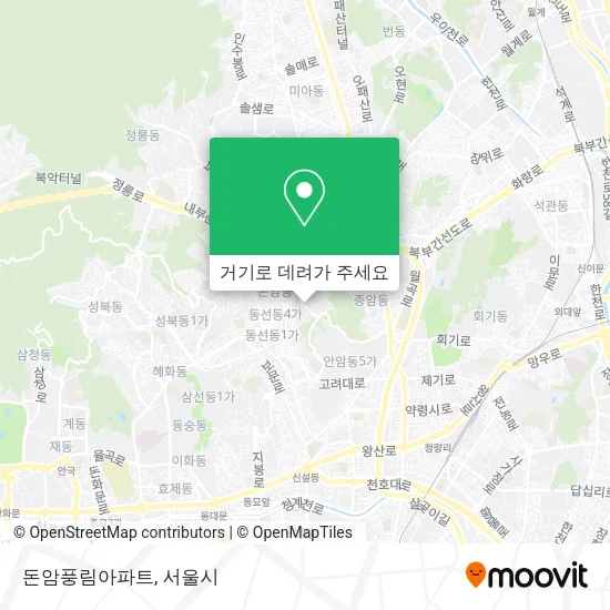 돈암풍림아파트 지도