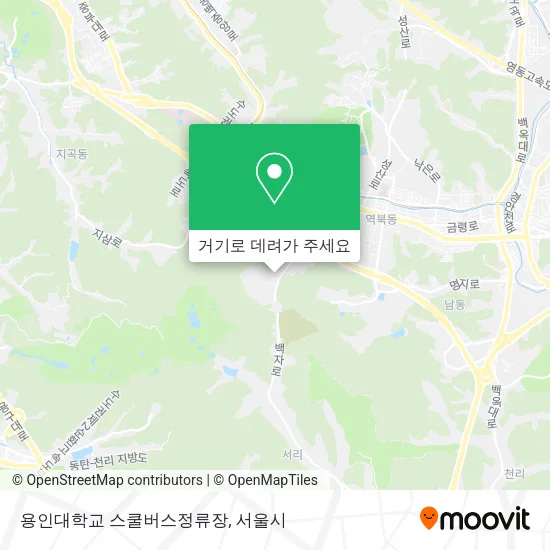 용인대학교 스쿨버스정류장 지도