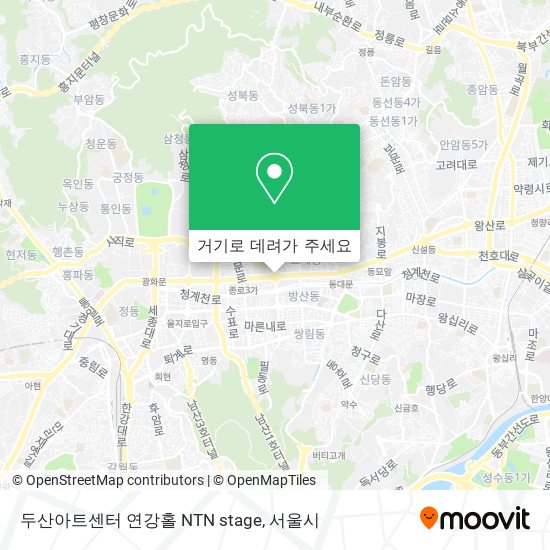 두산아트센터 연강홀 NTN stage 지도