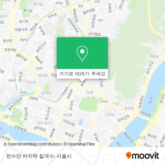 천수만 바지락 칼국수 지도
