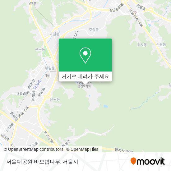서울대공원 바오밥나무 지도