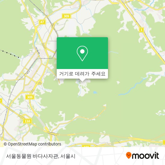 서울동물원 바다사자관 지도
