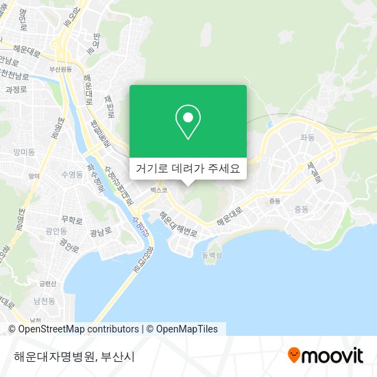 해운대자명병원 지도