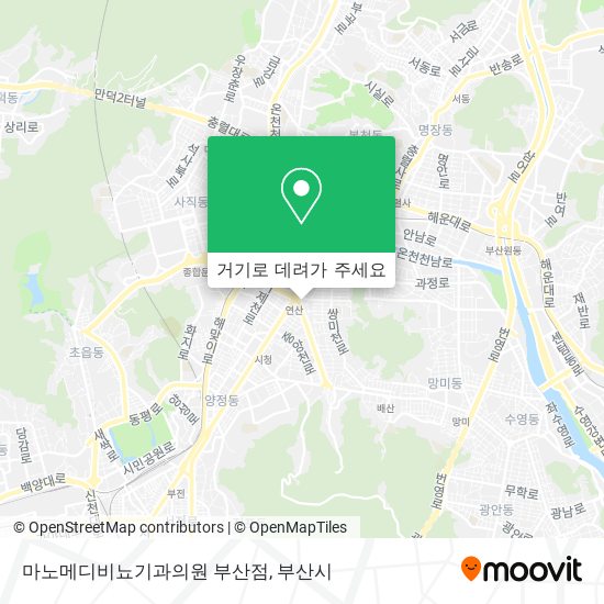 마노메디비뇨기과의원 부산점 지도