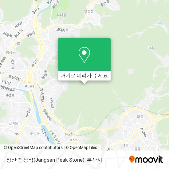 장산 정상석(Jangsan Peak Stone) 지도
