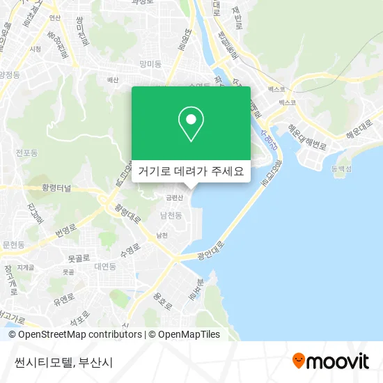 썬시티모텔 지도