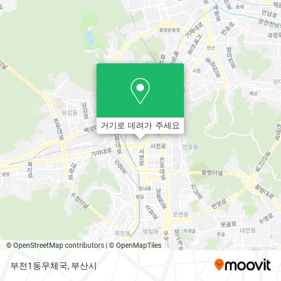 부전1동우체국 지도