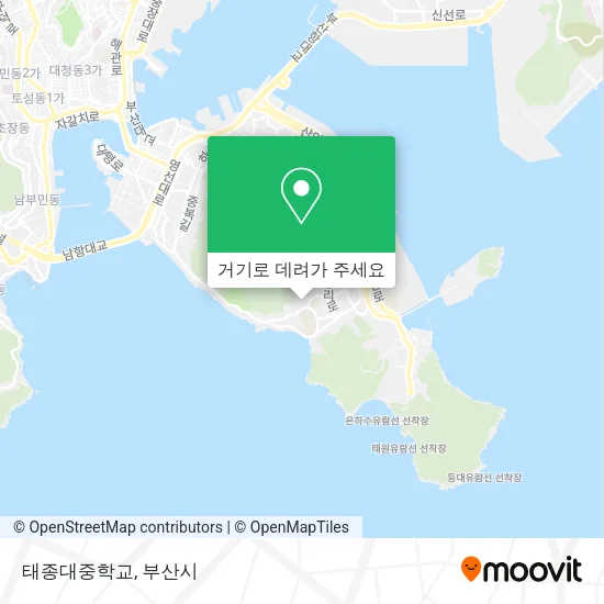 태종대중학교 지도