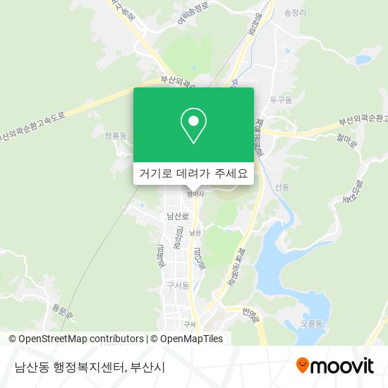 남산동 행정복지센터 지도