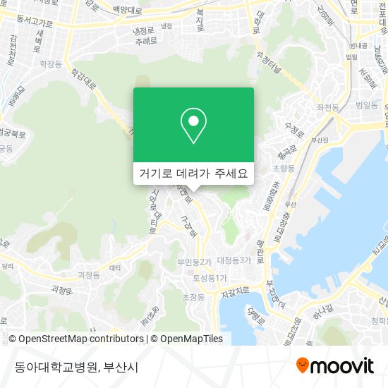 동아대학교병원 지도