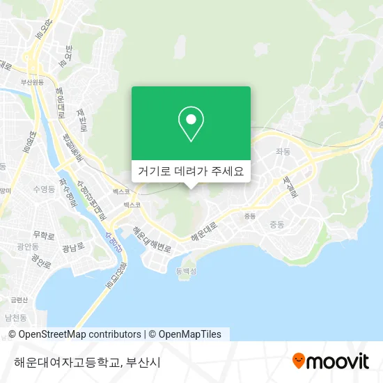 해운대여자고등학교 지도