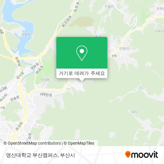 영산대학교 부산캠퍼스 지도