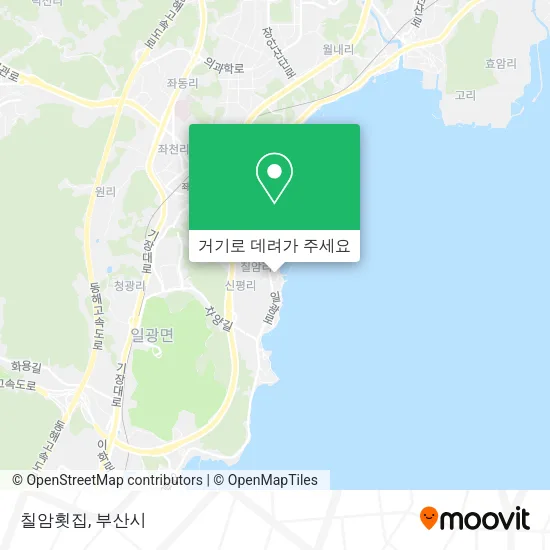 칠암횟집 지도