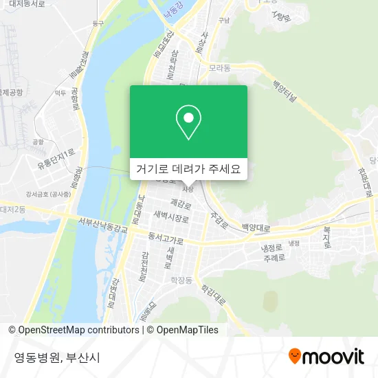 영동병원 지도