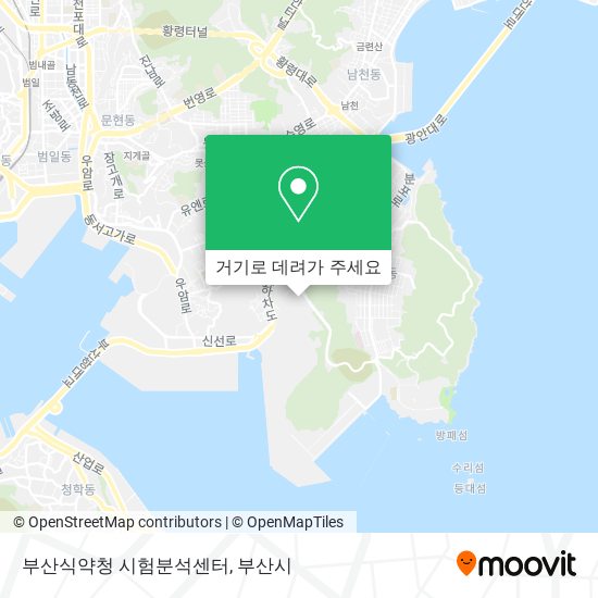 부산식약청 시험분석센터 지도