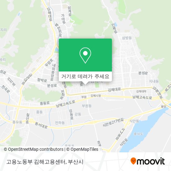 고용노동부 김해고용센터 지도