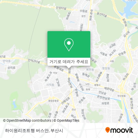 하이원리조트행 버스안 지도
