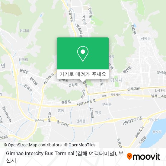 Gimhae Intercity Bus Terminal (김해 여객터미널) 지도