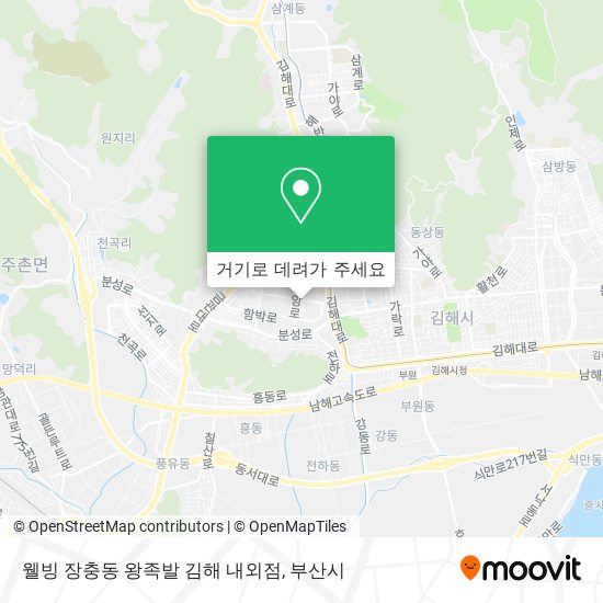 웰빙 장충동 왕족발 김해 내외점 지도