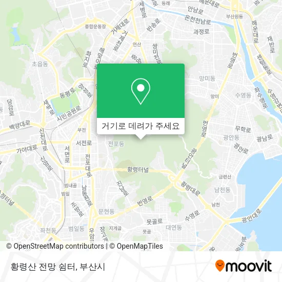 황령산 전망 쉼터 지도