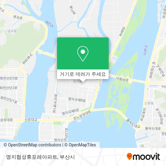 명지협성휴포레아파트 지도