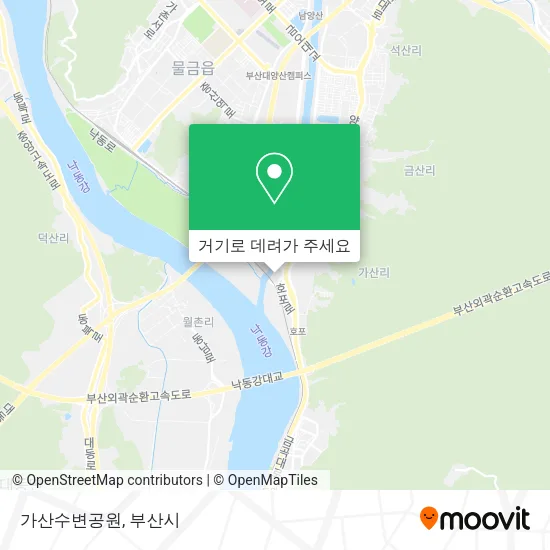 가산수변공원 지도