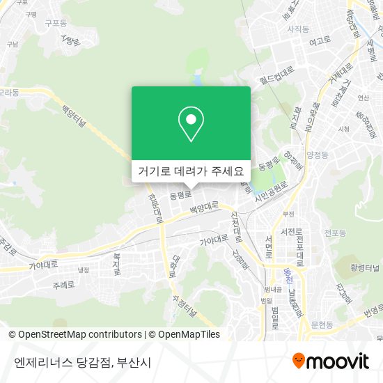 엔제리너스 당감점 지도