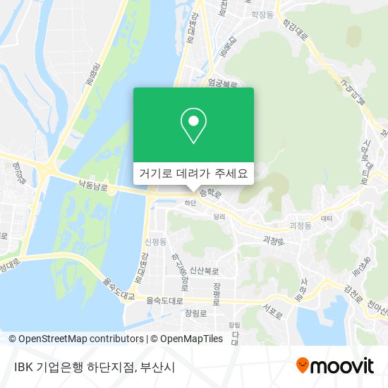 IBK 기업은행 하단지점 지도