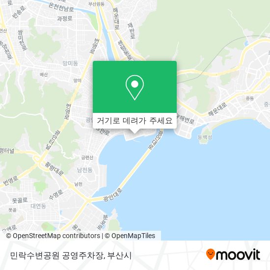 민락수변공원 공영주차장 지도