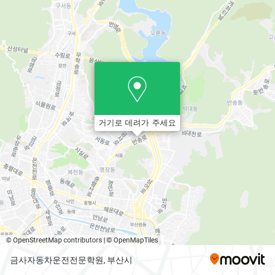 금사자동차운전전문학원 지도