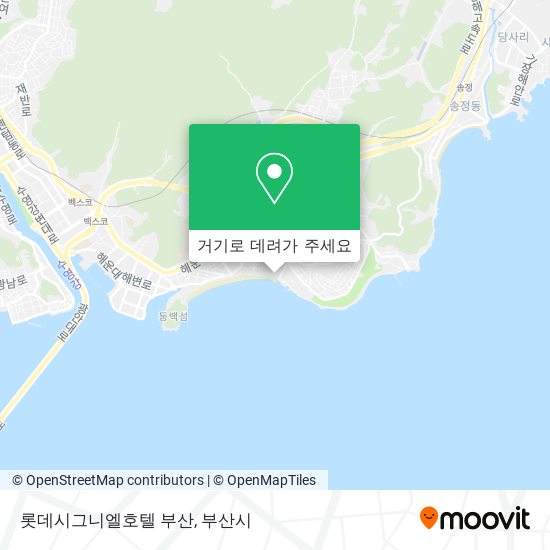 롯데시그니엘호텔 부산 지도